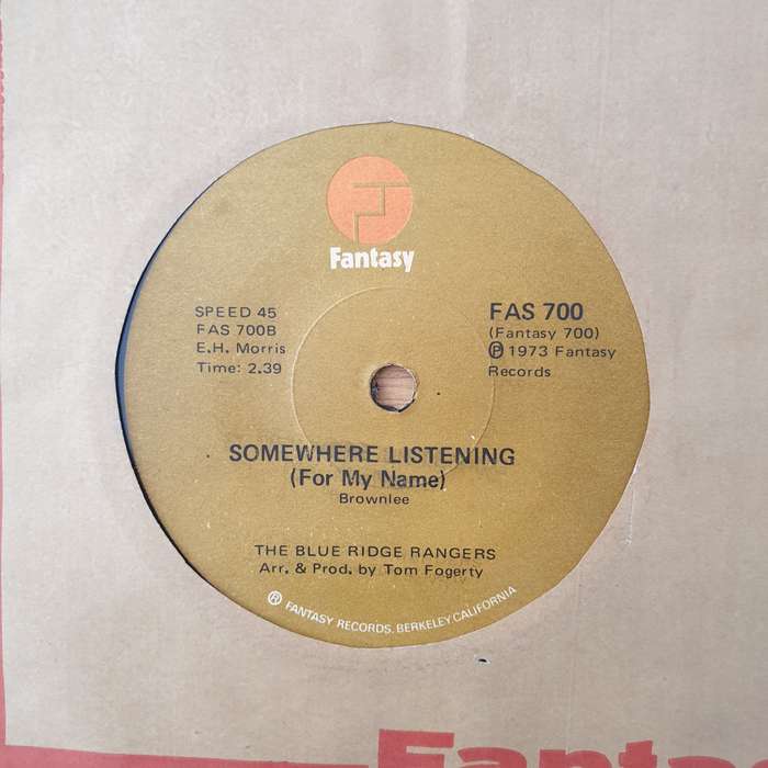 The Blue Ridge Rangers  Hearts Of Stone / Somewhere Listening (For My Name) - Vinyl 7" Record ...