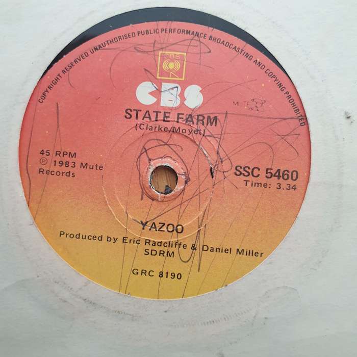 Yazoo  Nobody's Diary - Vinyl 7" Record - Very-Good+ Quality (VG+) (verygoodplus)