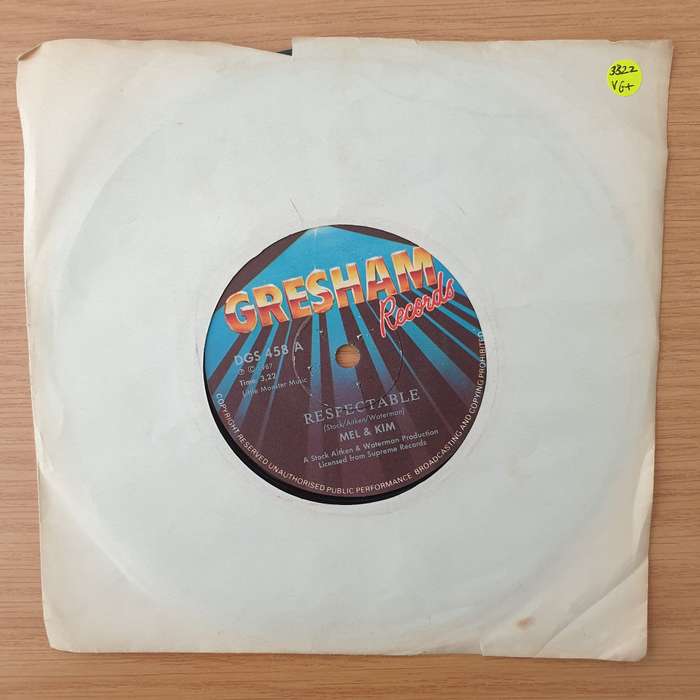 Mel & Kim  Respectable - Vinyl 7" Record - Very-Good+ Quality (VG+) (verygoodplus)