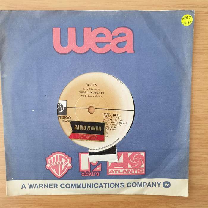 Austin Roberts  Rocky - Vinyl 7" Record - Very-Good+ Quality (VG+) (verygoodplus)