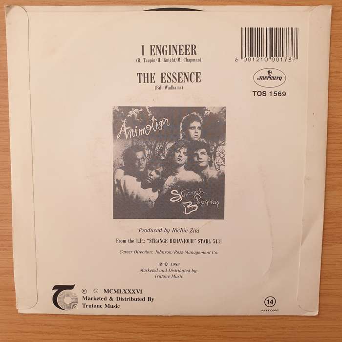 Animotion  I Engineer - Vinyl 7" Record - Very-Good+ Quality (VG+) (verygoodplus)