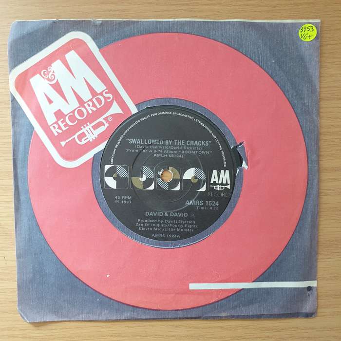 David & David  Swallowed By The Cracks - Vinyl 7" Record - Very-Good+ Quality (VG+) (verygoodp...