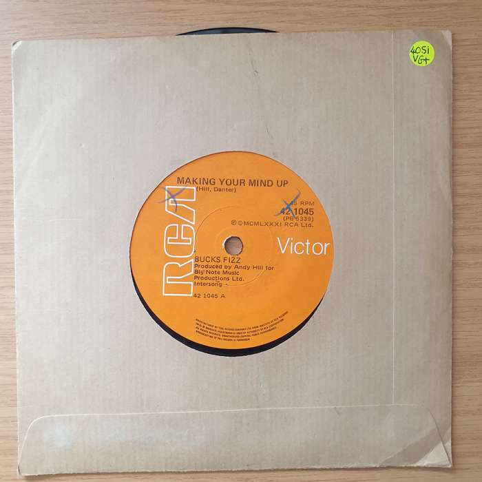 Bucks Fizz  Making Your Mind Up - Vinyl 7" Record - Very-Good+ Quality (VG+) (verygoodplus)