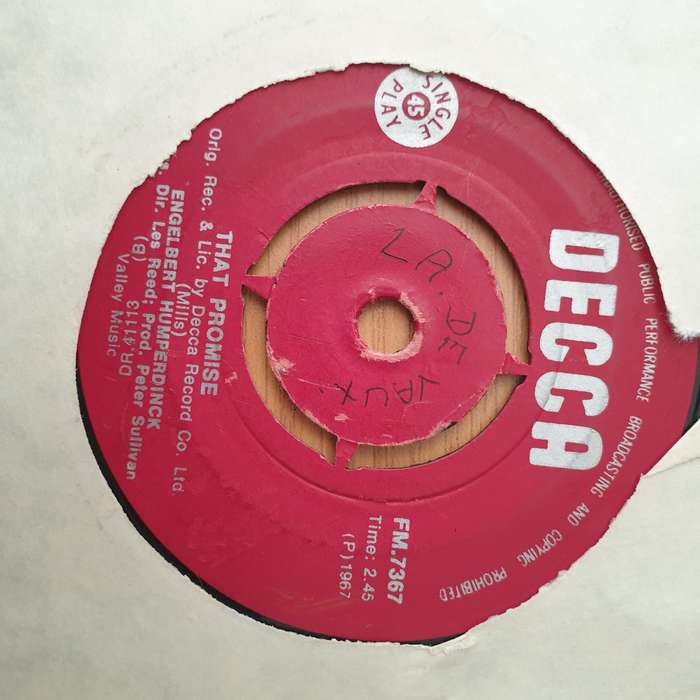 Engelbert Humperdinck  The Last Waltz / That Promise - Vinyl 7" Record - Very-Good Quality (VG...