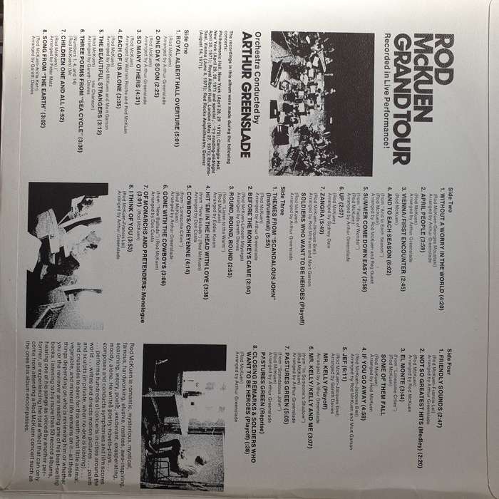 Rod McKuen  Grand Tour (Recorded Live) - Vinyl LP Record - Very-Good+ Quality (VG+) (verygoodp...