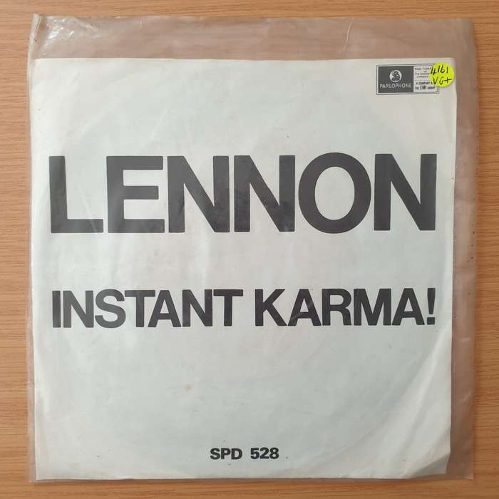 Lennon / Ono With The The Plastic Ono Band  Instant Karma! - Vinyl 7" Record - Very-Good+ Qual...