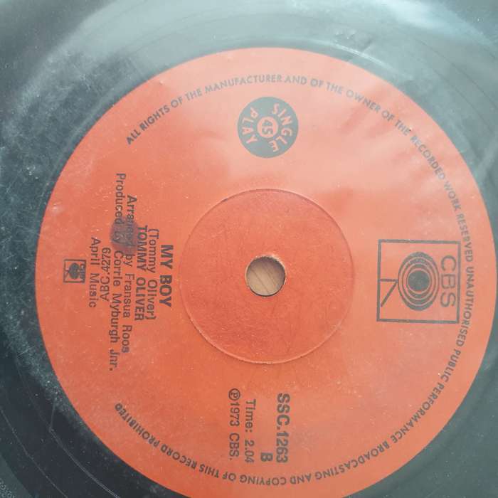 Tommy Oliver  I Wanna Live - Vinyl 7" Record - Very-Good+ Quality (VG+) (verygoodplus)