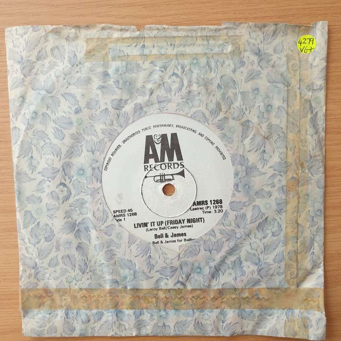 Bell And James  Livin' It Up (Friday Night) - Vinyl 7" Record - Very-Good+ Quality (VG+) (very...