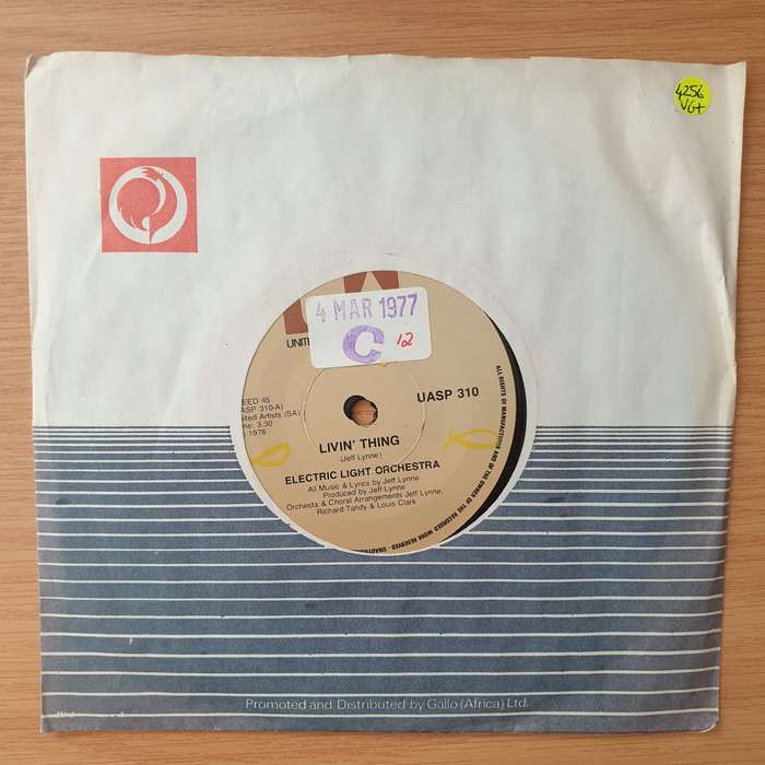 Electric Light Orchestra  Livin' Thing / Fire On High - Vinyl 7" Record - Very-Good+ Quality (...