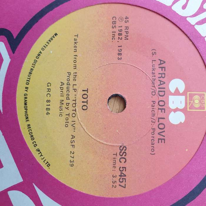 Toto  I Won't Hold You Back -  Vinyl 7" Record - Very-Good+ Quality (VG+) (verygoodplus)