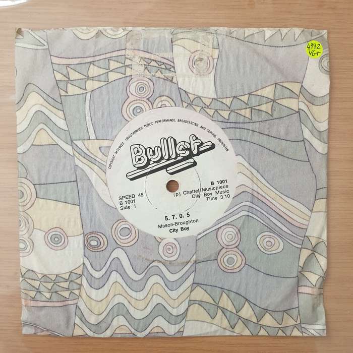 City Boy  5.7.0.5. (Rhodesia) -  Vinyl 7" Record - Very-Good+ Quality (VG+) (verygoodplus)