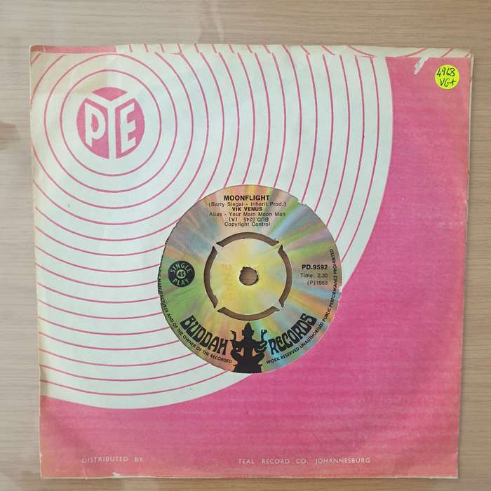 Vik Venus  Moonflight / Everybody's On Strike -  Vinyl 7" Record - Very-Good+ Quality (VG+) (v...