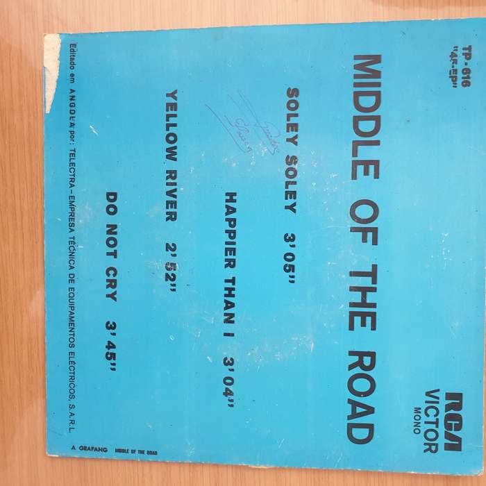 Middle Of The Road  Soley Soley - Vinyl 7" Record - Very-Good Quality (VG-) (verygoodminus)