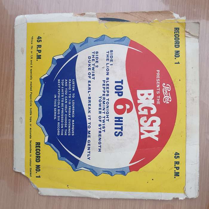 Pepsi-Cola Presents The Big Six - Top 6 Hits Record, No. 1 -  Vinyl 7" Record - Very-Good+ Qualit...