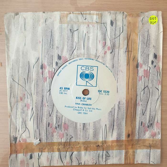 Tina Charles  Dr. Love (Rhodesia) -  Vinyl 7" Record - Very-Good+ Quality (VG+) (verygoodplus)