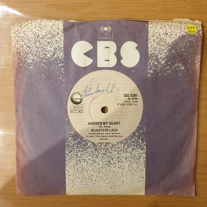 Quarterflash  Harden My Heart - Vinyl 7" Record - Very-Good+ Quality (VG+) (verygoodplus)