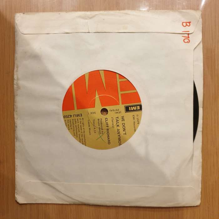 Cliff Richard  We Don't Talk Anymore - Vinyl 7" Record - Very-Good+ Quality (VG+) (verygoodplus)