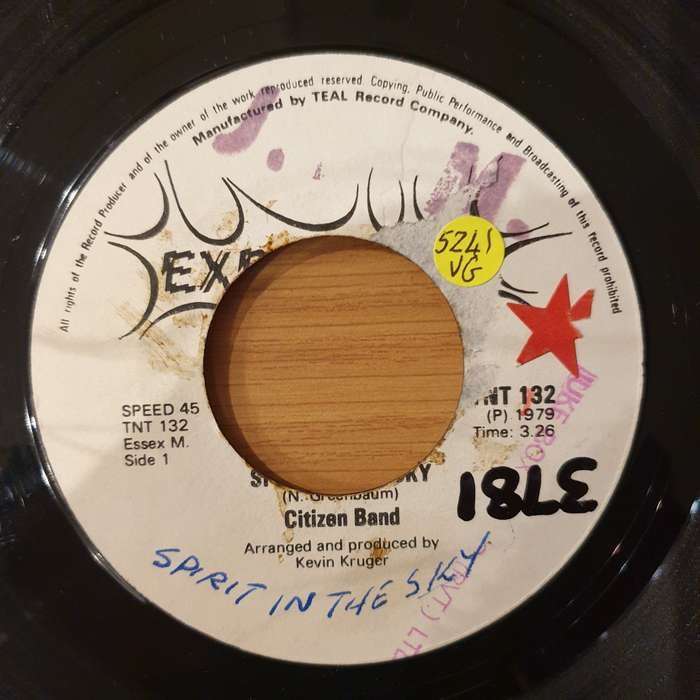 Citizen Band  Spirit In The Sky - Vinyl 7" Record - Very-Good Quality (VG) (vgood)