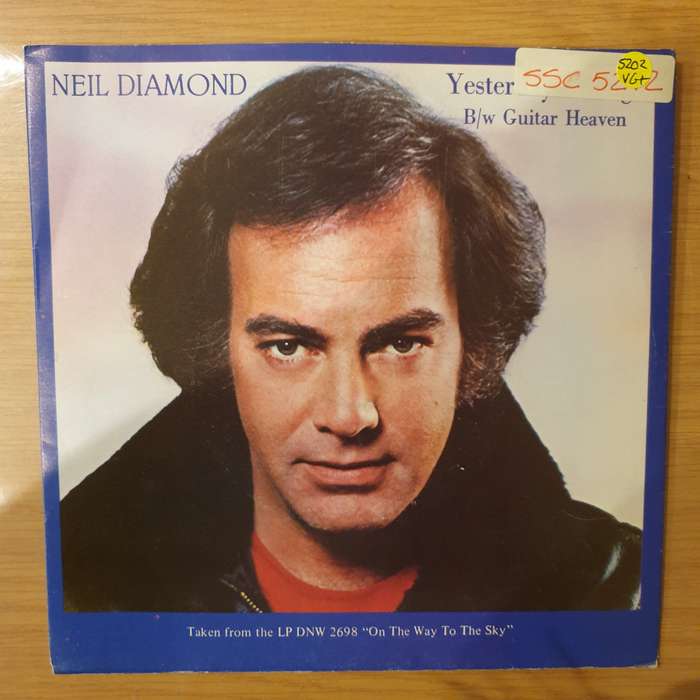Neil Diamond  Yesterday's Songs -  Vinyl 7" Record - Very-Good+ Quality (VG+) (verygoodplus)