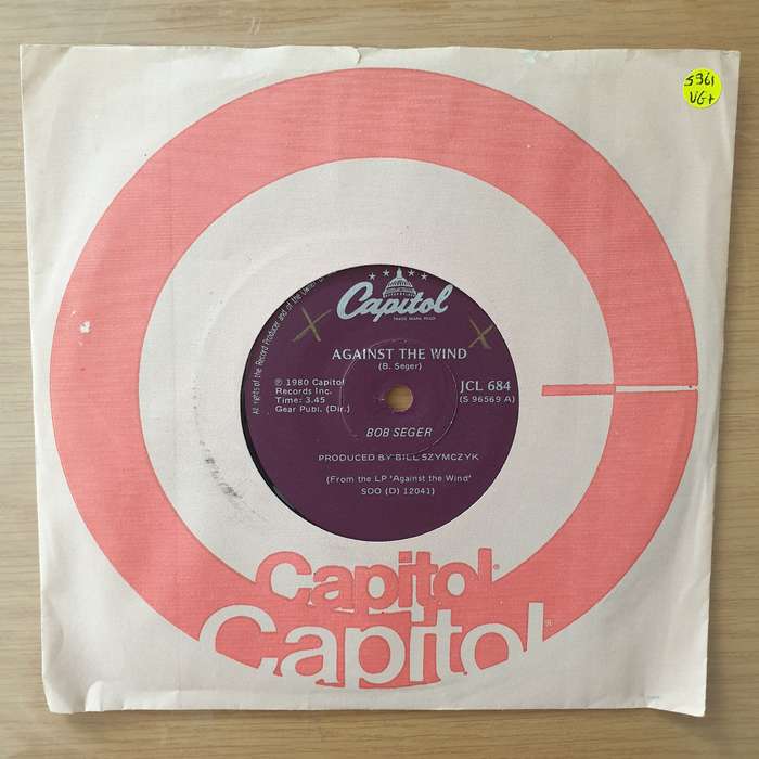 Bob Seger & The Silver Bullet Band  Against The Wind - Vinyl 7" Record - Very-Good+ Quality (V...