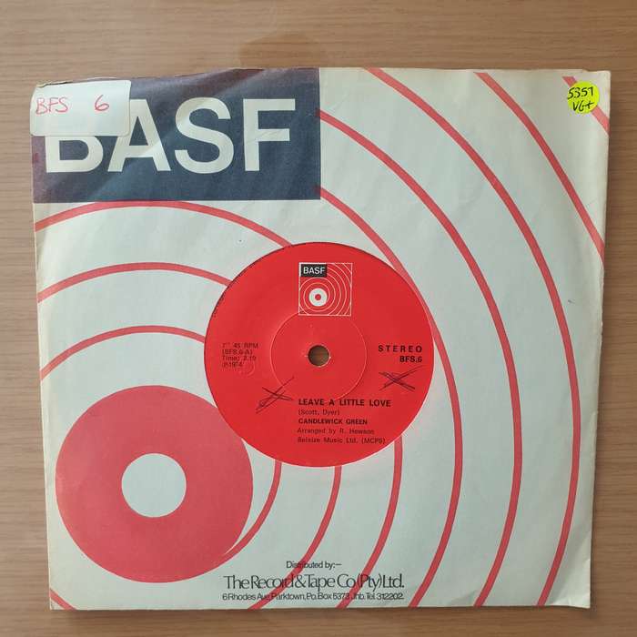 Candlewick Green  Leave A Little Love - Vinyl 7" Record - Very-Good+ Quality (VG+) (verygoodplus)