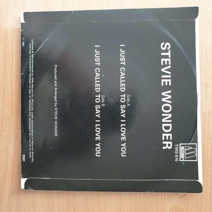 Stevie Wonder  I Just Called To Say I Love You - Vinyl 7" Record - Very-Good+ Quality (VG+) (v...
