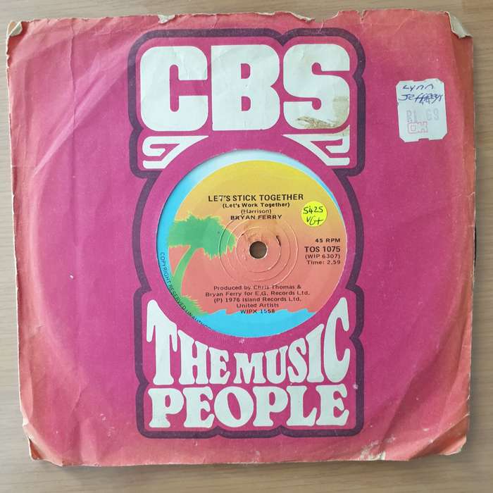 Bryan Ferry  Let's Stick Together - Vinyl 7" Record - Very-Good+ Quality (VG+) (verygoodplus)