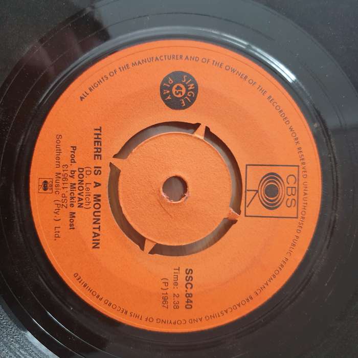 Donovan  There Is A Mountain - Vinyl 7" Record - Very-Good+ Quality (VG+) (verygoodplus)