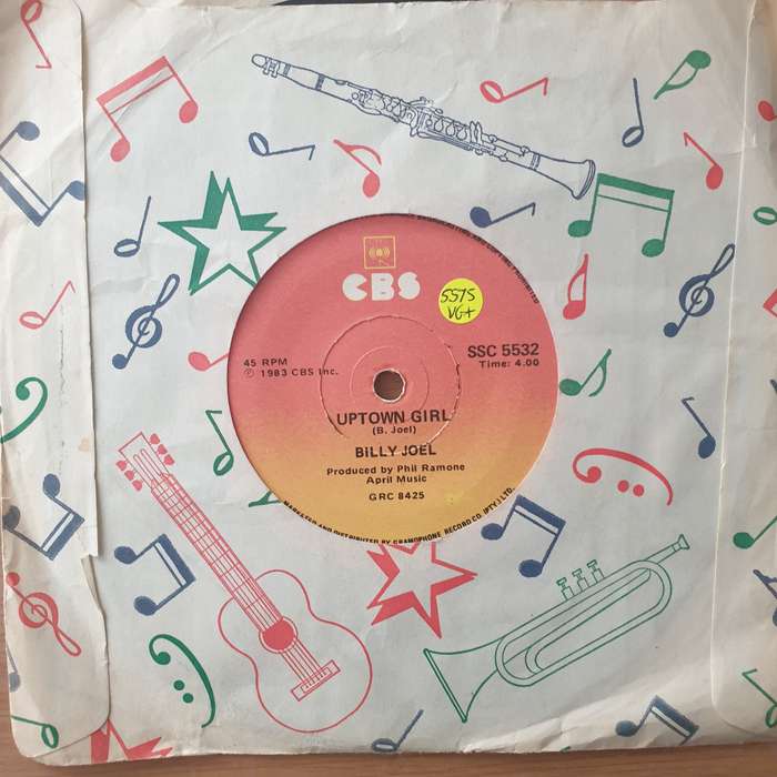 Billy Joel  Uptown Girl - Vinyl 7" Record - Very-Good+ Quality (VG+) (verygoodplus)