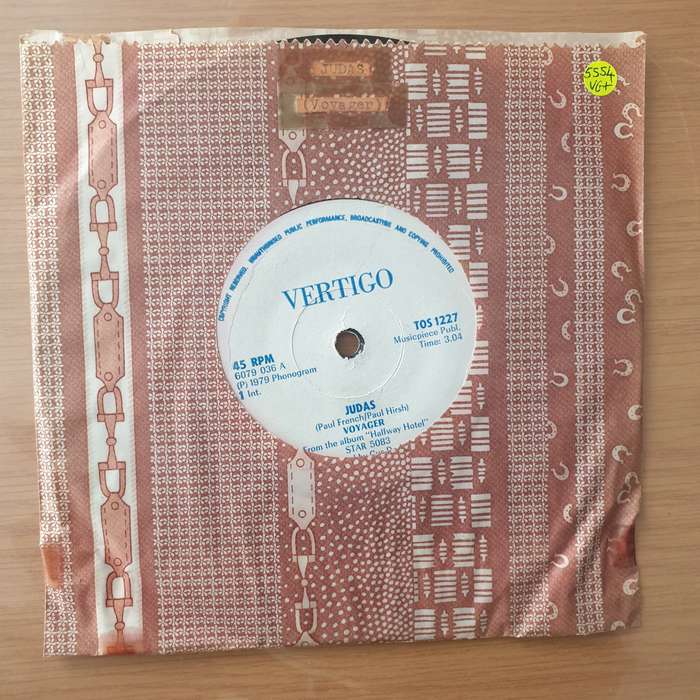 Voyager  Judas (Rhodesia) - Vinyl 7" Record - Very-Good+ Quality (VG+) (verygoodplus)