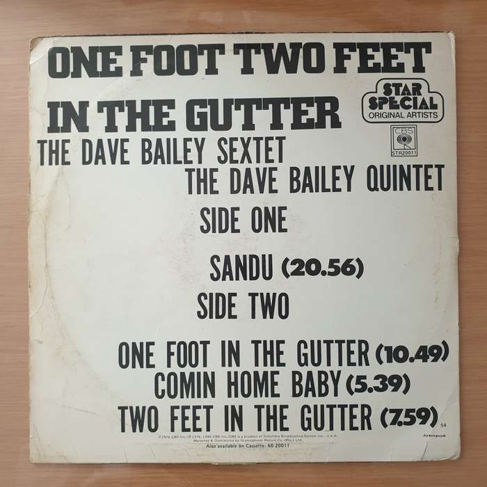 The Dave Bailey Sextet & The Dave Bailey Quintet - One Foot Two Feet In The Gutter - Vinyl LP Rec...