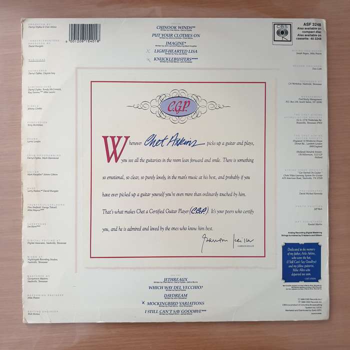 Chet Atkins  Chet Atkins C.G.P. - Vinyl LP Record - Very-Good+ Quality (VG+) (verygoodplus)