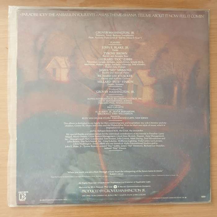 Grover Washington, Jr. - Paradise - Vinyl LP Record - Very-Good+ Quality (VG+) (verygoodplus)
