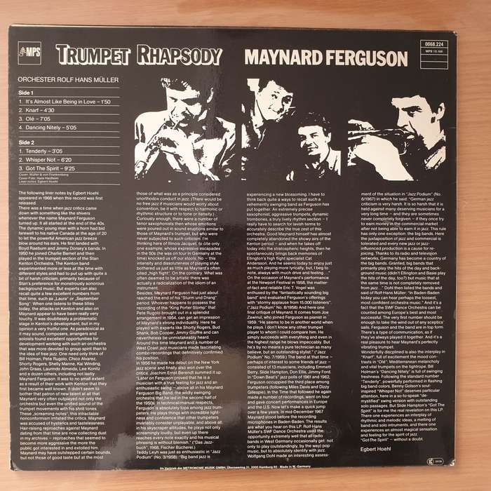Maynard Ferguson  Trumpet Rhapsody - Vinyl LP Record - Very-Good+ Quality (VG+) (verygoodplus)