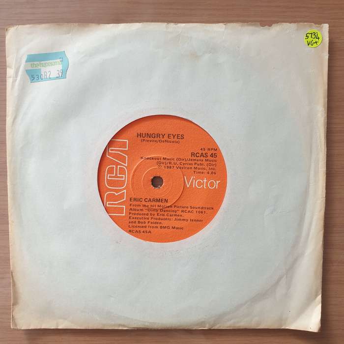 Eric Carmen  Hungry Eyes - Vinyl 7" Record - Very-Good+ Quality (VG+) (verygoodplus)