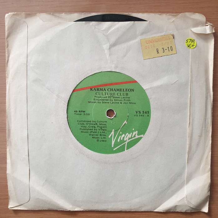 Culture Club  Karma Chameleon - Vinyl 7" Record - Very-Good+ Quality (VG+) (verygoodplus)