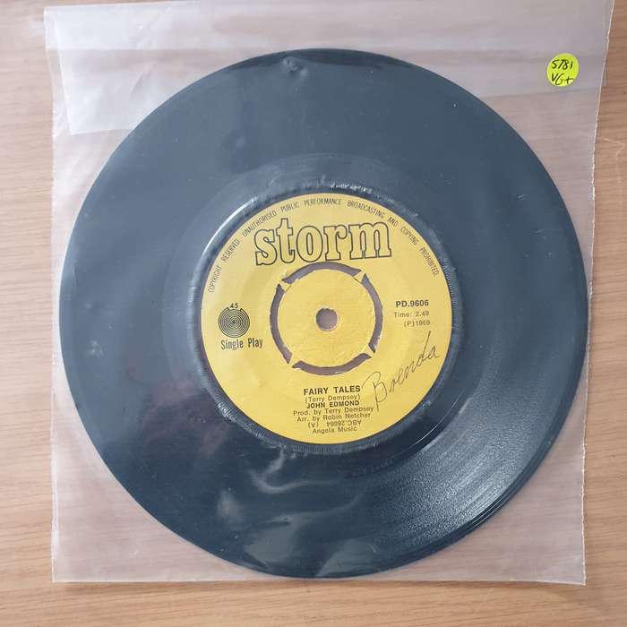John Edmond   Fairy Tales - Vinyl 7" Record - Very-Good+ Quality (VG+) (verygoodplus)