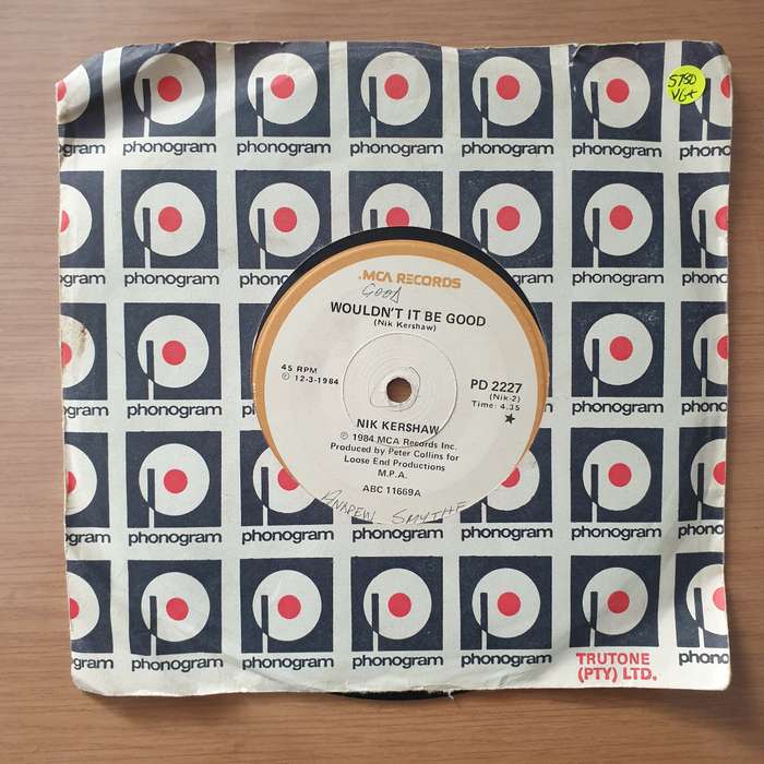Nik Kershaw  Wouldn't It Be Good - Vinyl 7" Record - Very-Good+ Quality (VG+) (verygoodplus)