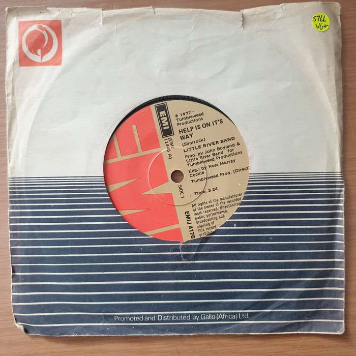 Little River Band  Help Is On It's Way - Vinyl 7" Record - Very-Good+ Quality (VG+) (verygoodp...