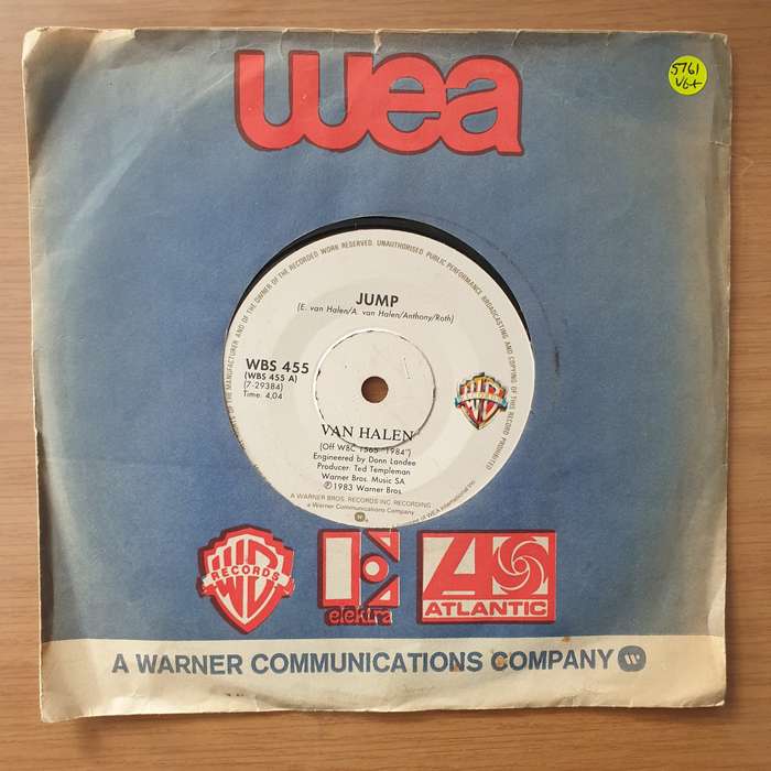 Van Halen  Jump - Vinyl 7" Record - Very-Good+ Quality (VG+) (verygoodplus)