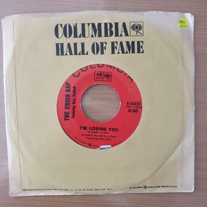 The Union Gap Featuring Gary Puckett  Young Girl - Vinyl 7" Record - Very-Good+ Quality (VG+) ...