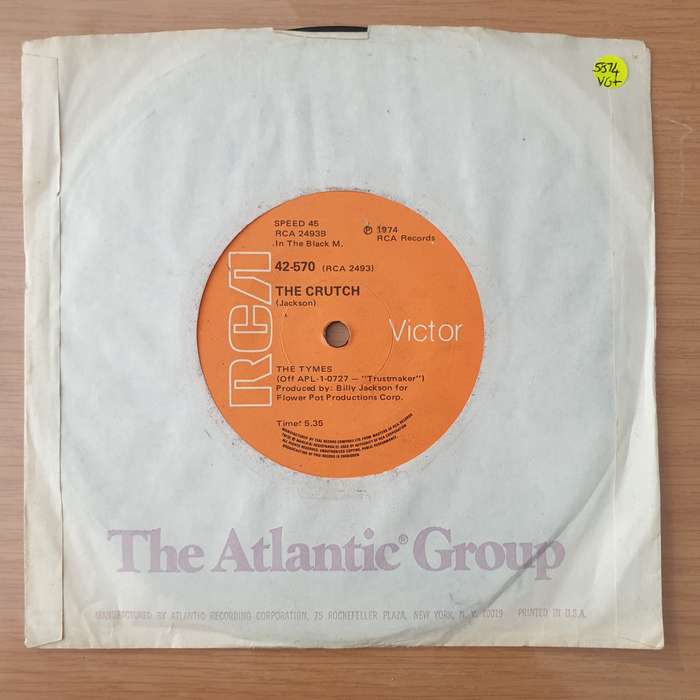 The Tymes  Ms. Grace / The Crutch - Vinyl 7" Record - Very-Good+ Quality (VG+) (verygoodplus)