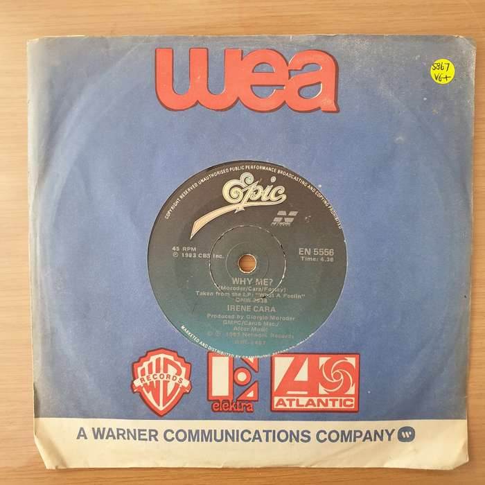 Irene Cara  Why Me? - Vinyl 7" Record - Very-Good+ Quality (VG+) (verygoodplus)