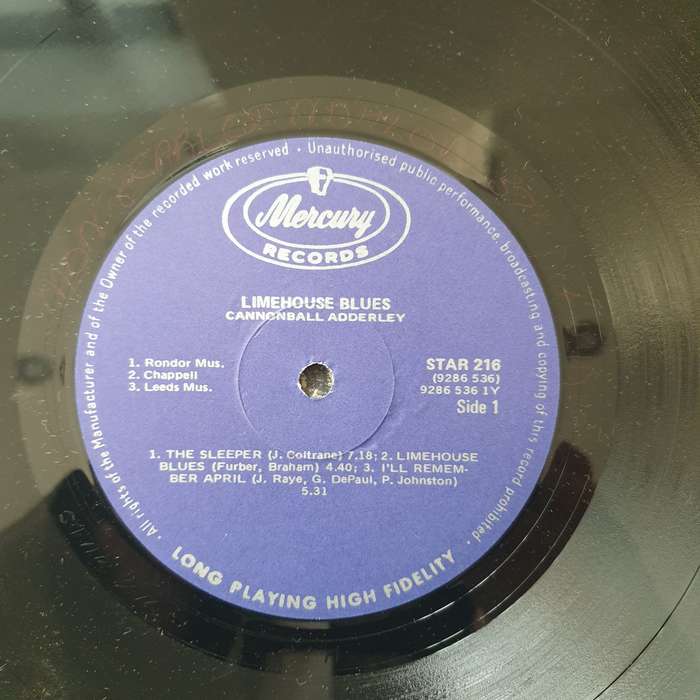 Cannonball Adderley  Limehouse Blues  Vinyl LP Record - Very-Good+ Quality (VG+)
