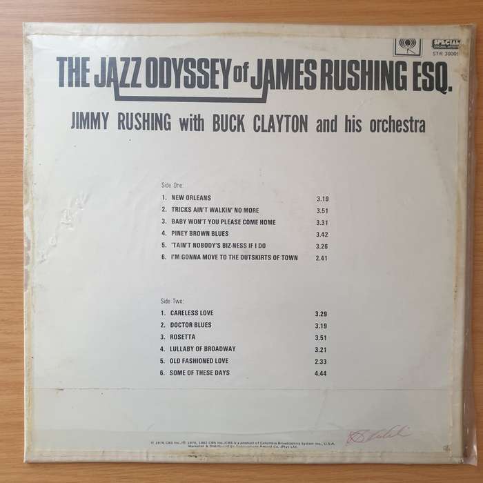 Jimmy Rushing With Buck Clayton And His Orchestra  The Jazz Odyssey Of James Rushing Esq.  - V...