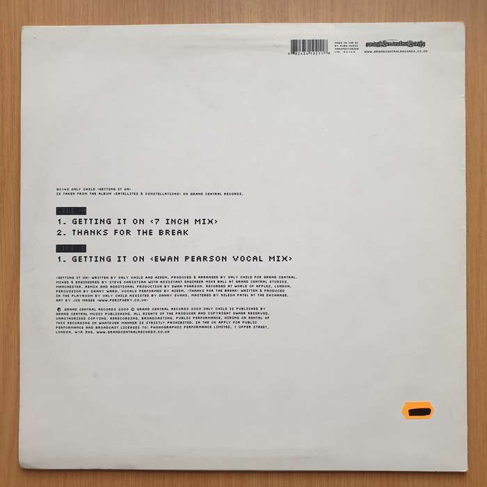 Only Child  Getting It On  Vinyl LP Record - Very-Good+ Quality (VG+) (verygoodplus)
