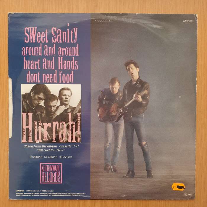Hurrah!  Sweet Sanity  Vinyl LP Record - Very-Good+ Quality (VG+) (verygoodplus)