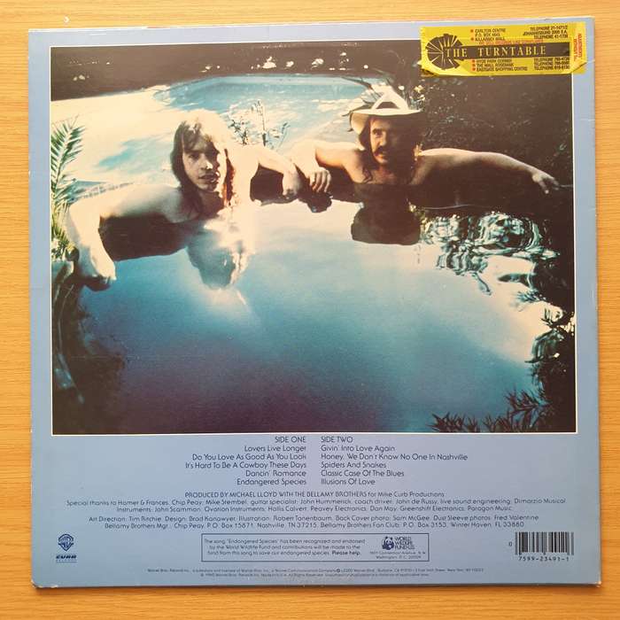 Bellamy Brothers  Sons Of The Sun -  Vinyl LP Record - Very-Good+ Quality (VG+)