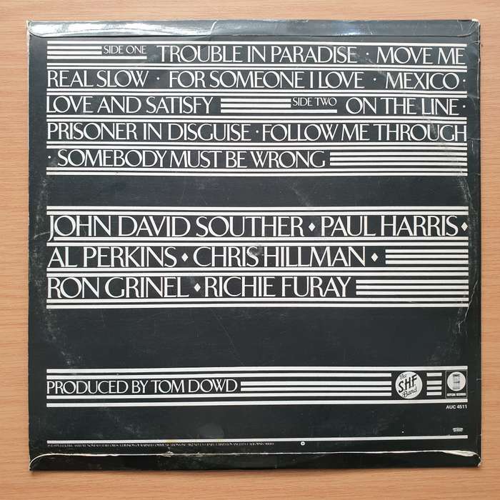 The Souther-Hillman-Furay Band  Trouble In Paradise - Vinyl LP Record - Very-Good+ Quality (VG+)