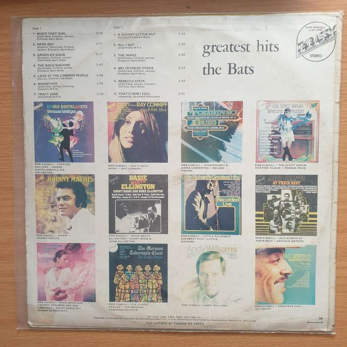 Bats  Greatest Hits -  Vinyl LP Record - Opened  - Very-Good+ Quality (VG+)